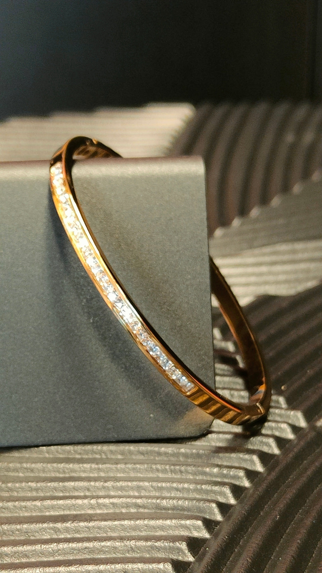 Armband Diamond look inlay - Goud kleurig