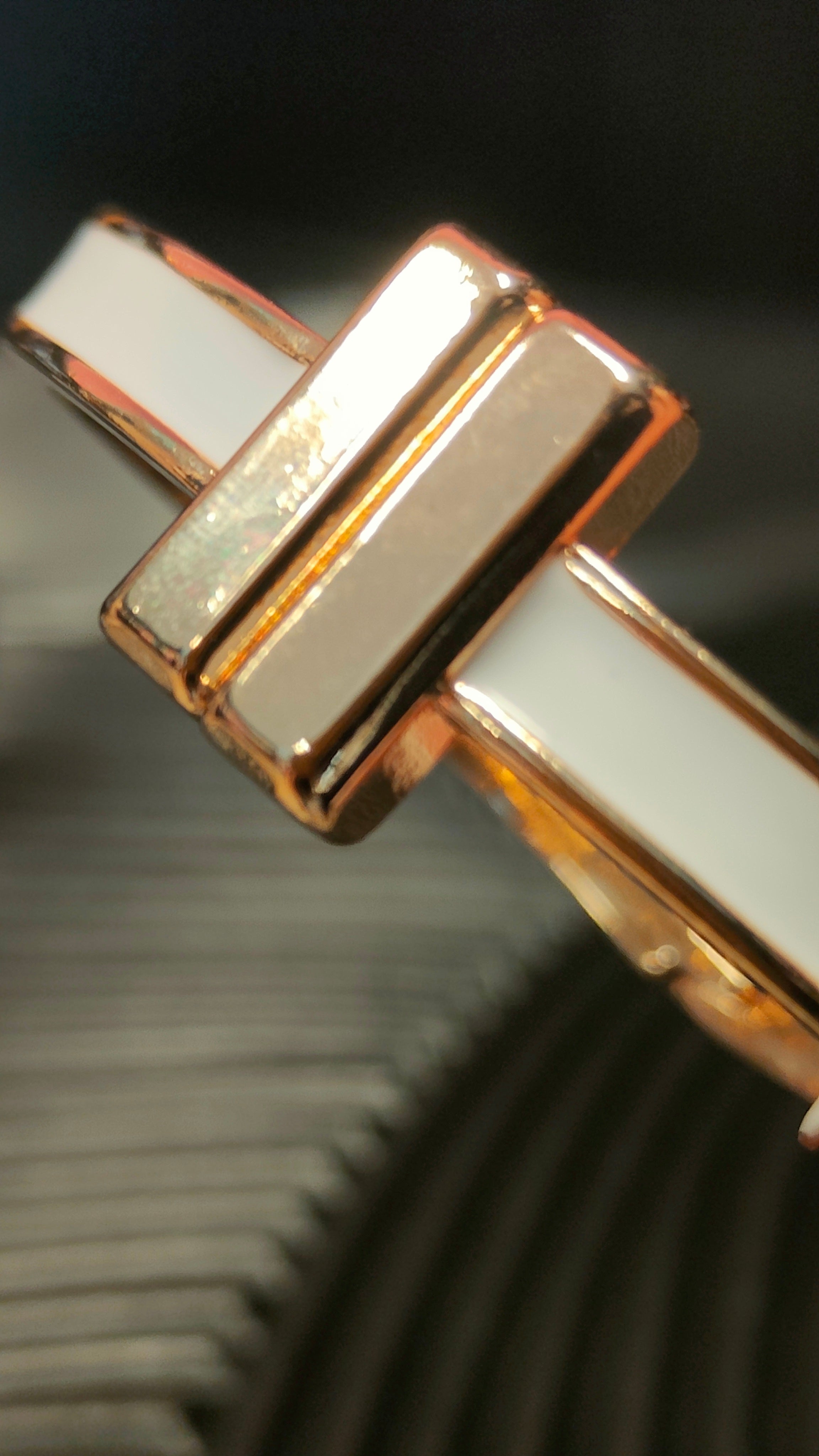 Armband Goldbar - Inlay White - Goud kleurig
