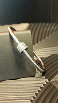 Armband Cilinder & Diamond look inlay - zilver kleurig