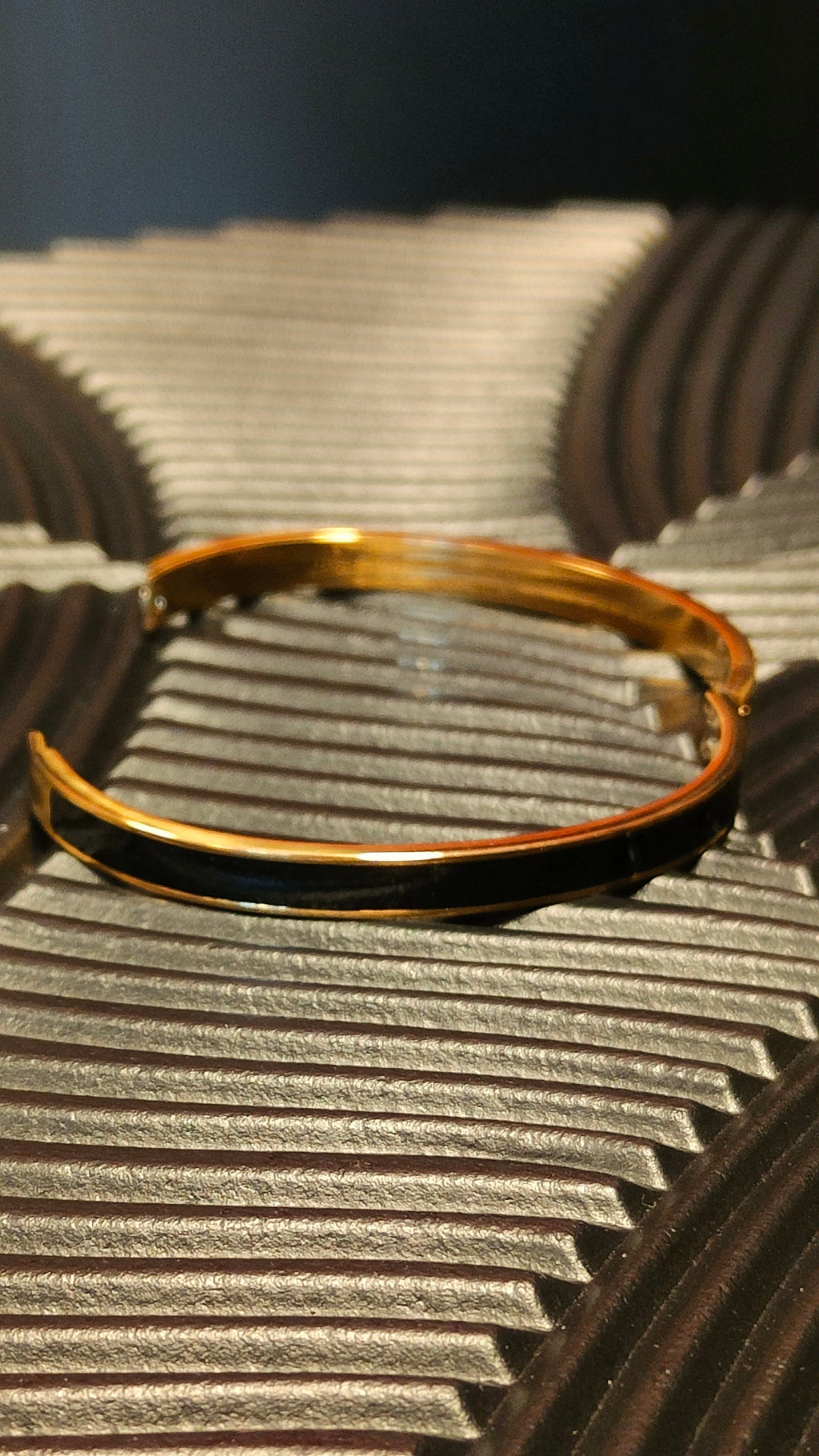 Armband Inlay Black - Goud kleurig