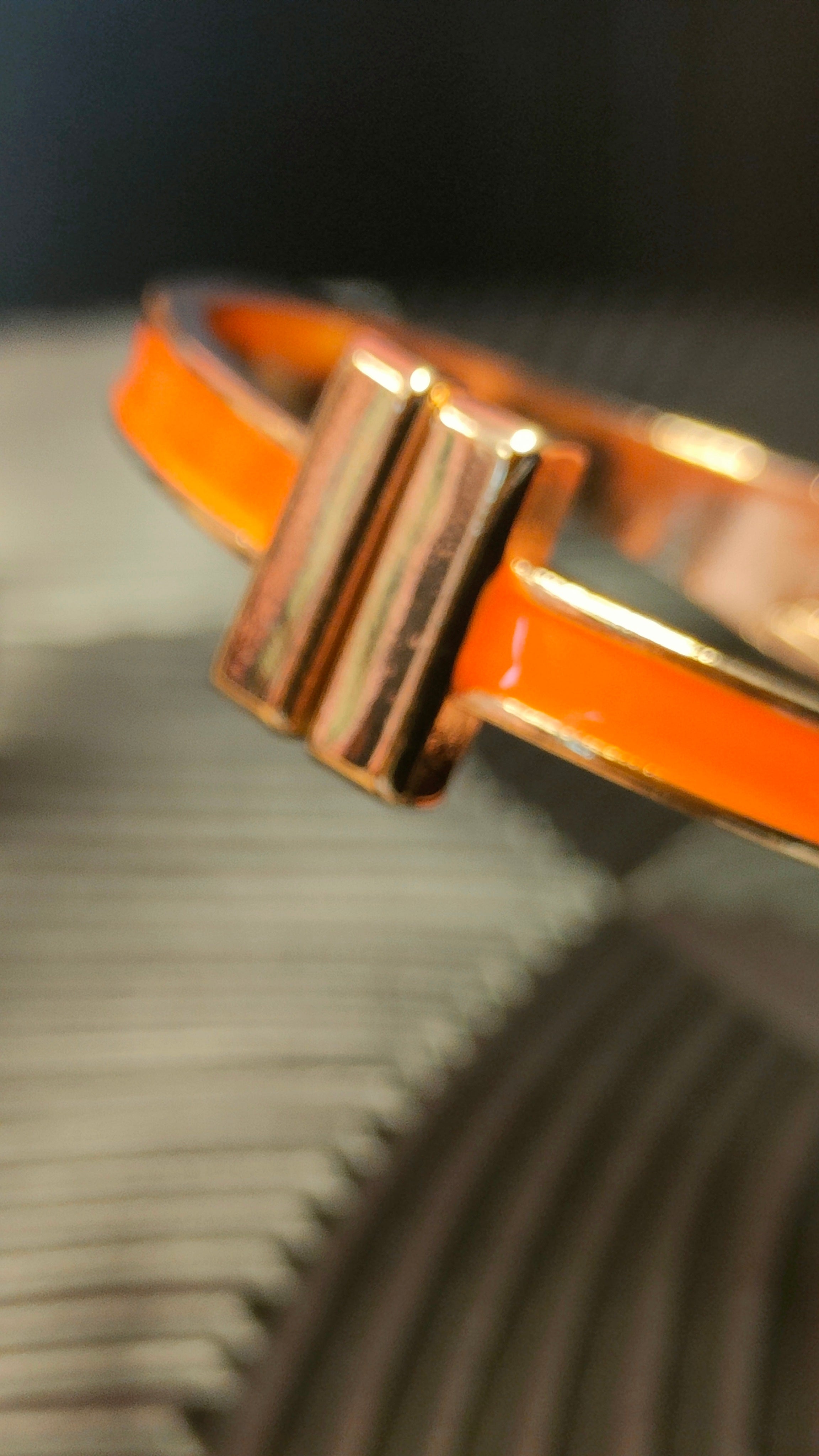 Armband Goldbar - Inlay Orange - Goud kleurig