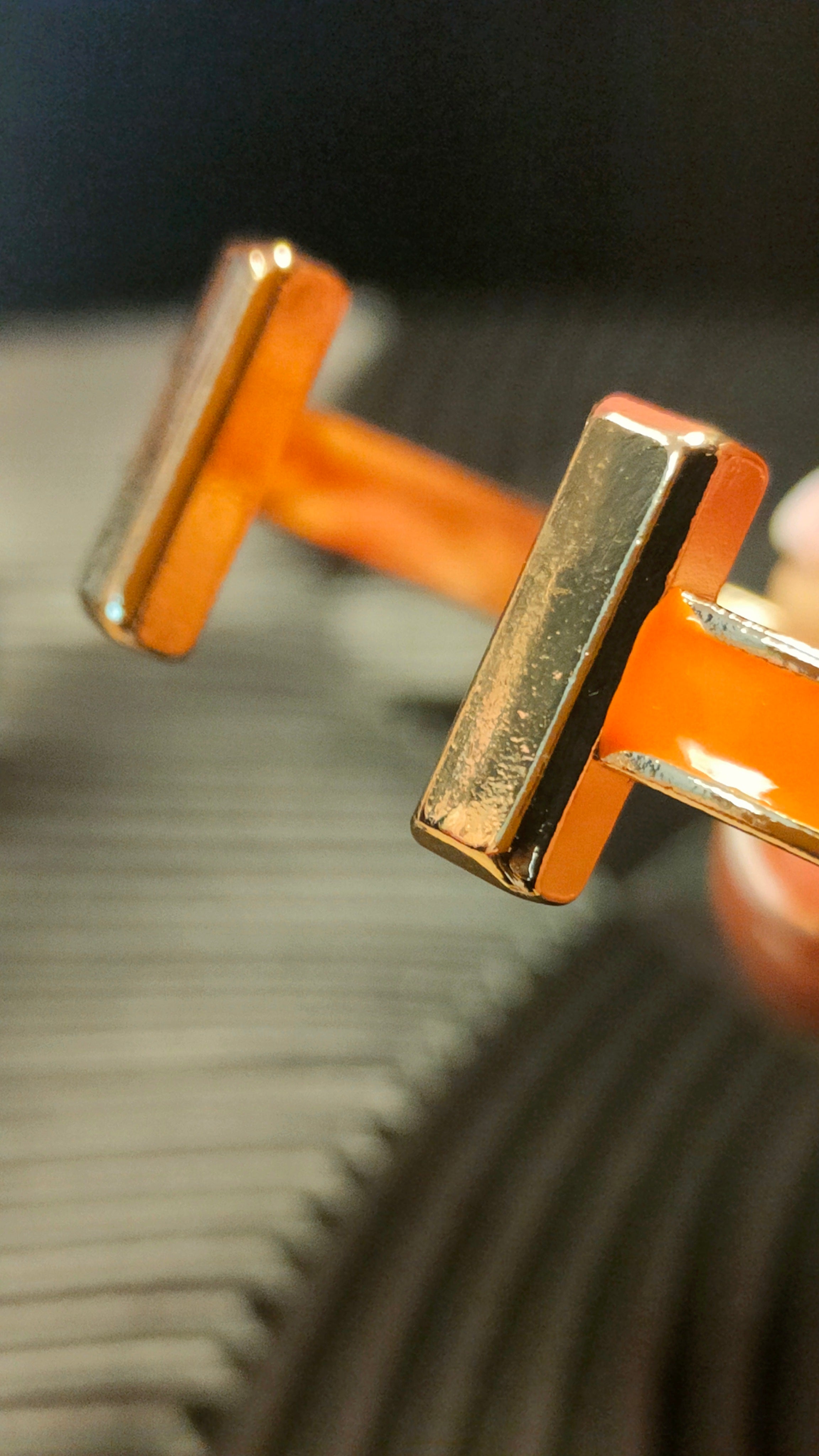 Armband Goldbar - Inlay Orange - Goud kleurig