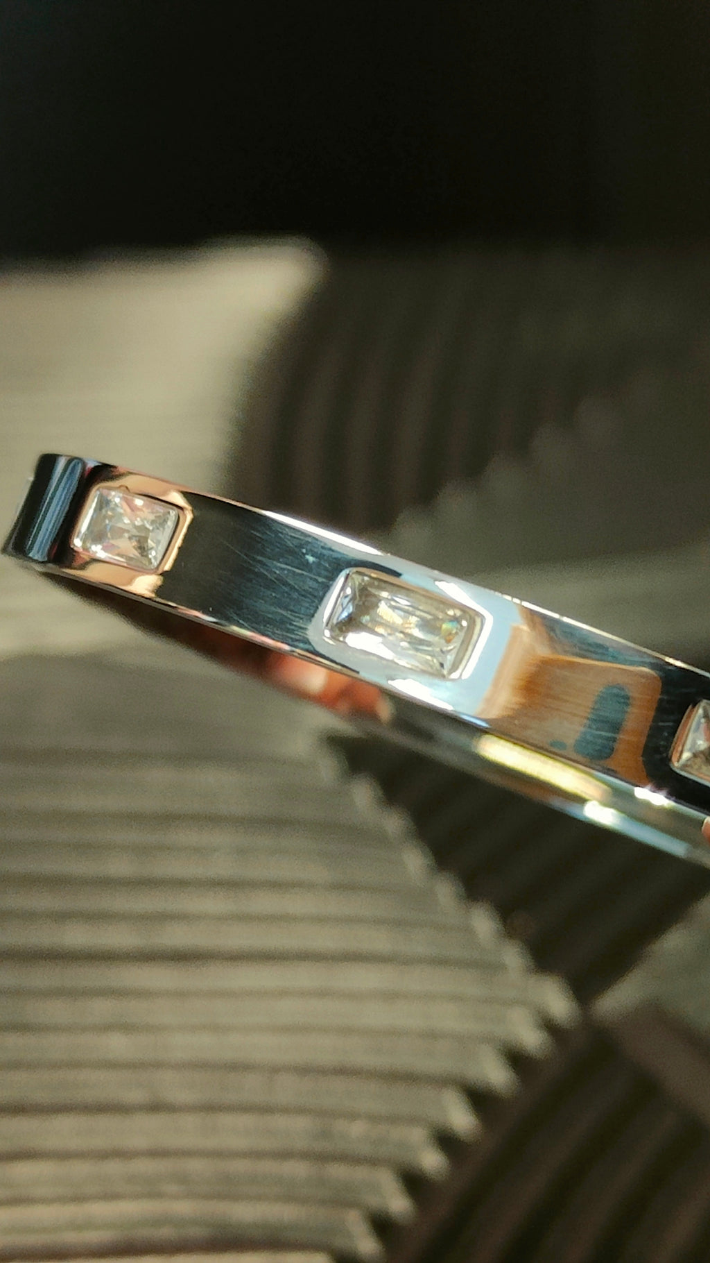 Armband Square Diamond look - zilver kleurig