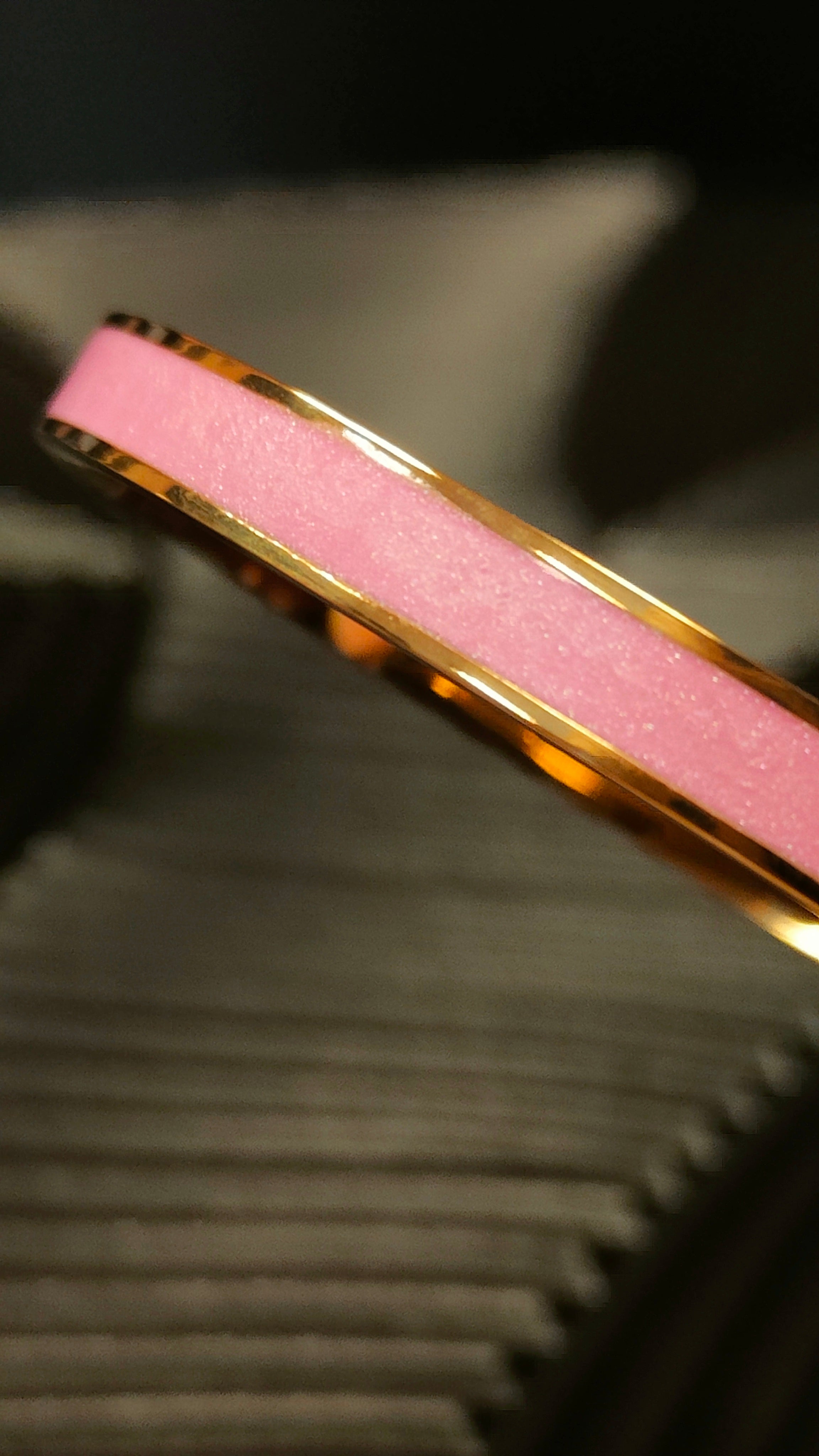 Armband Inlay Pink - Goud kleurig